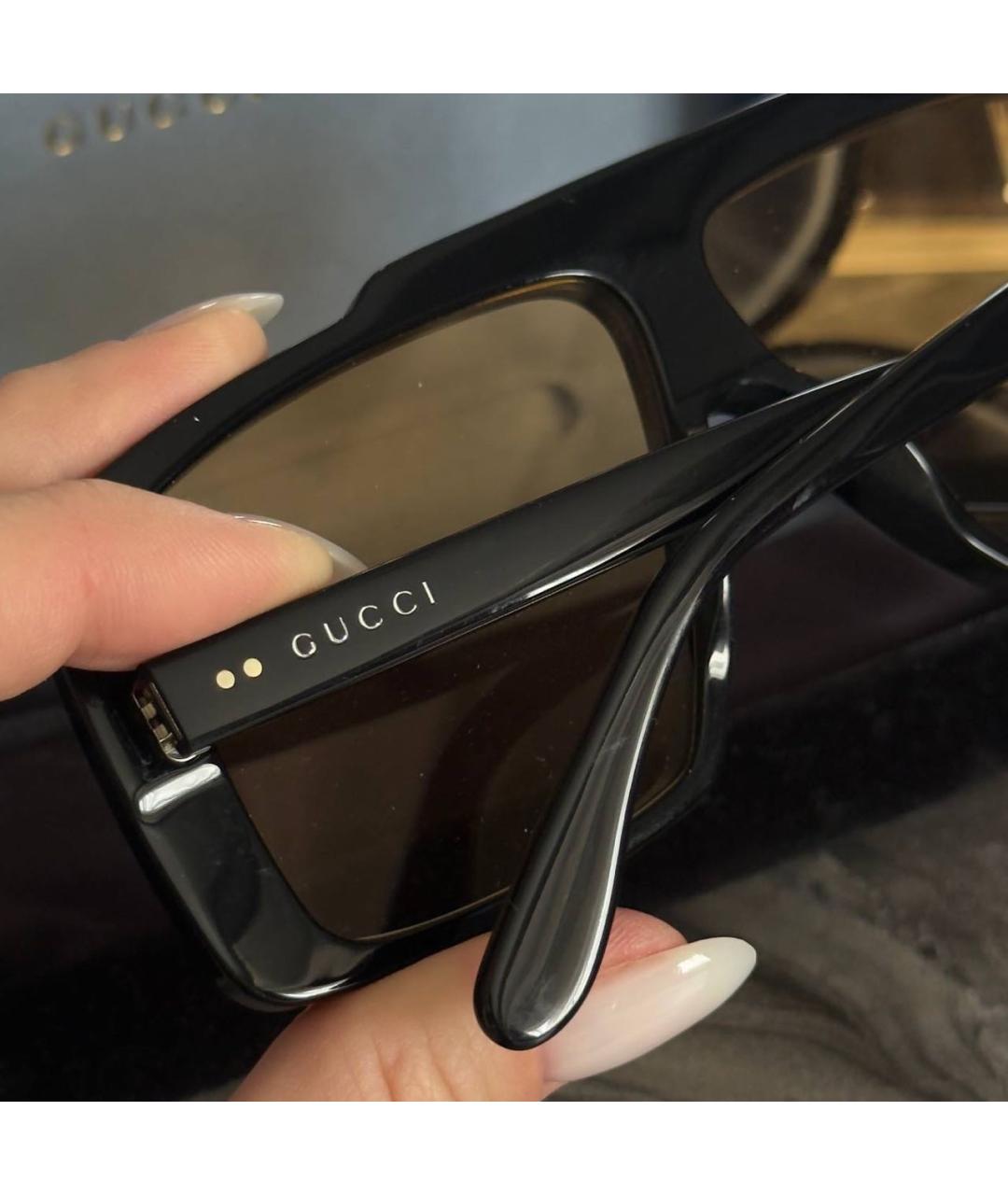GUCCI Черные пластиковые солнцезащитные очки, фото 4