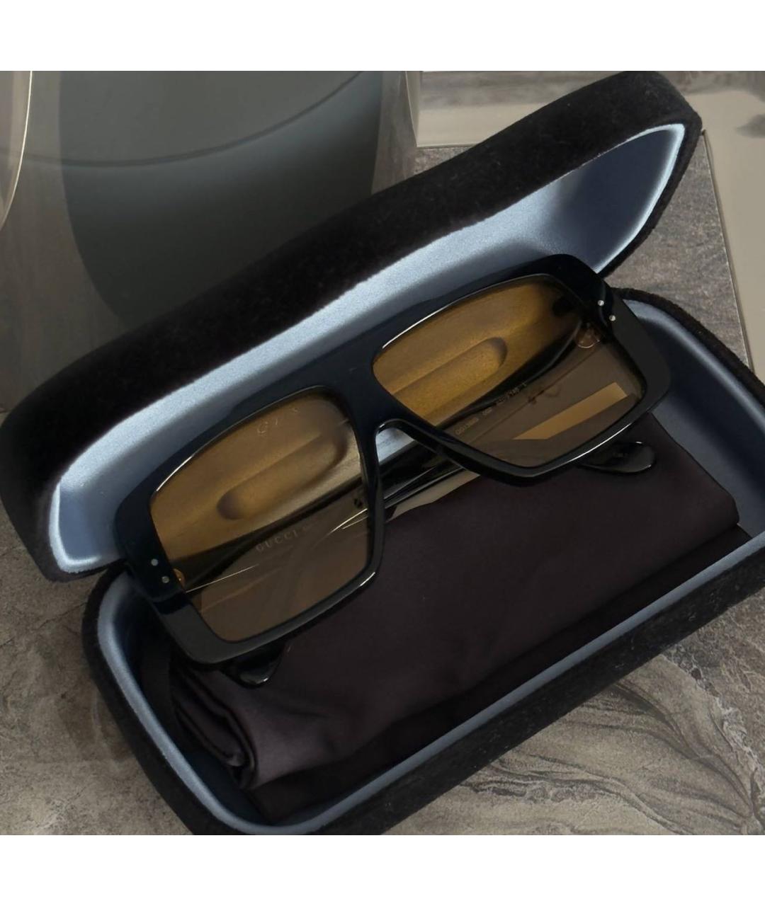 GUCCI Черные пластиковые солнцезащитные очки, фото 3