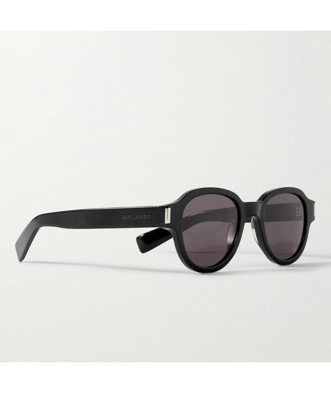 SAINT LAURENT Черные пластиковые солнцезащитные очки, фото 2