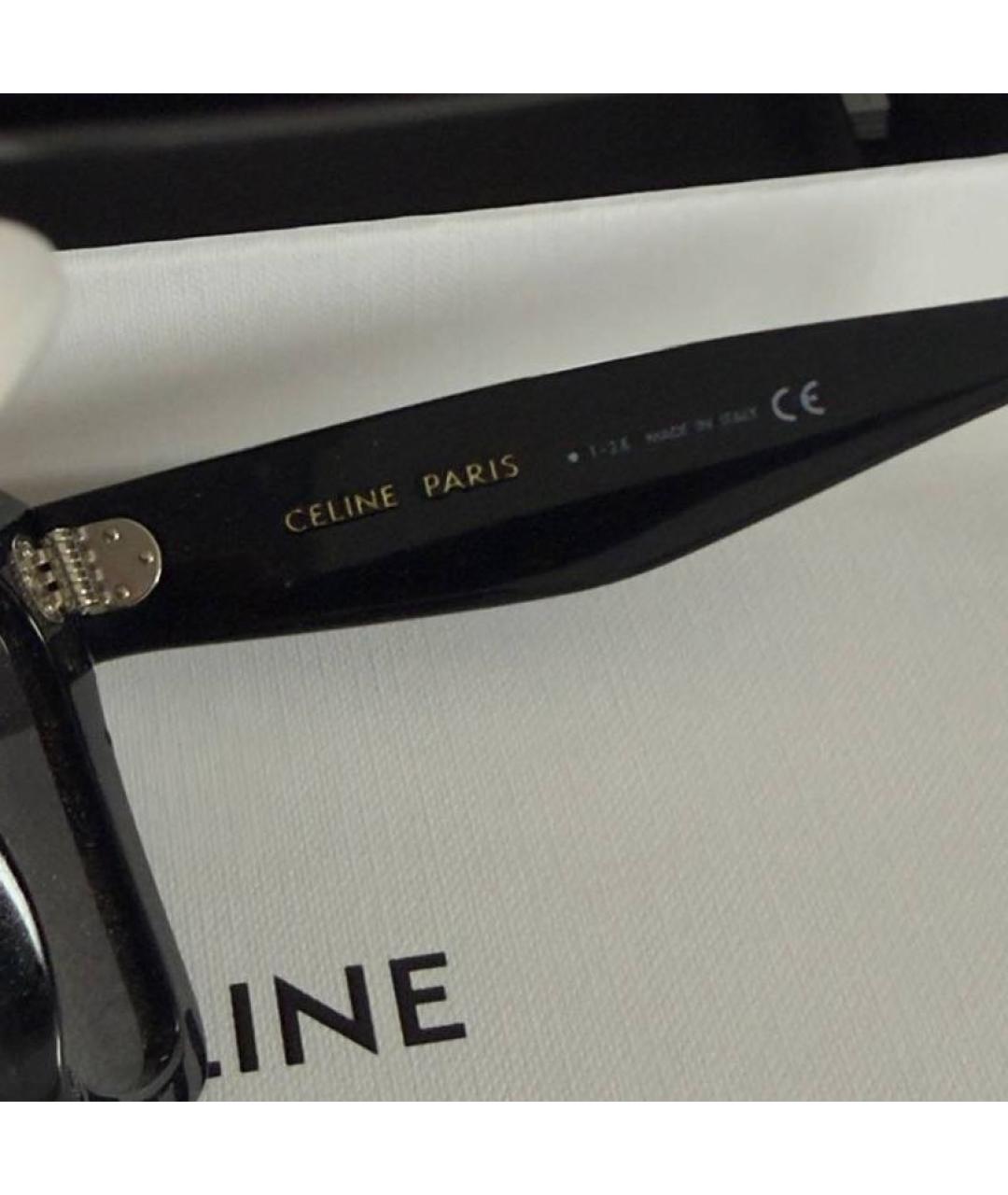 CELINE Черные пластиковые солнцезащитные очки, фото 5