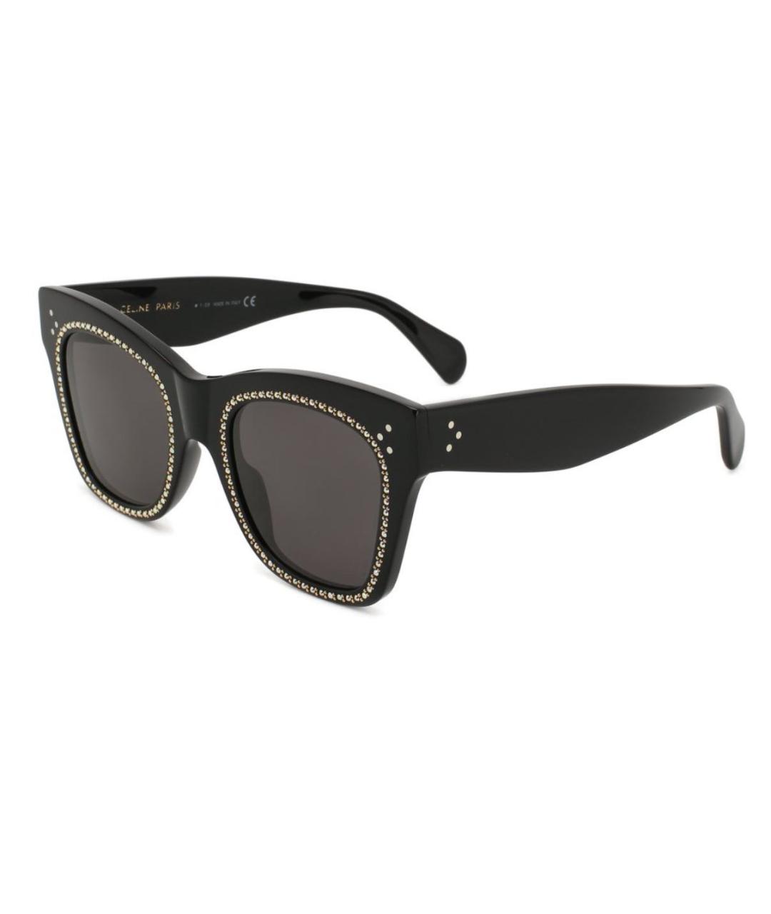CELINE Черные пластиковые солнцезащитные очки, фото 1