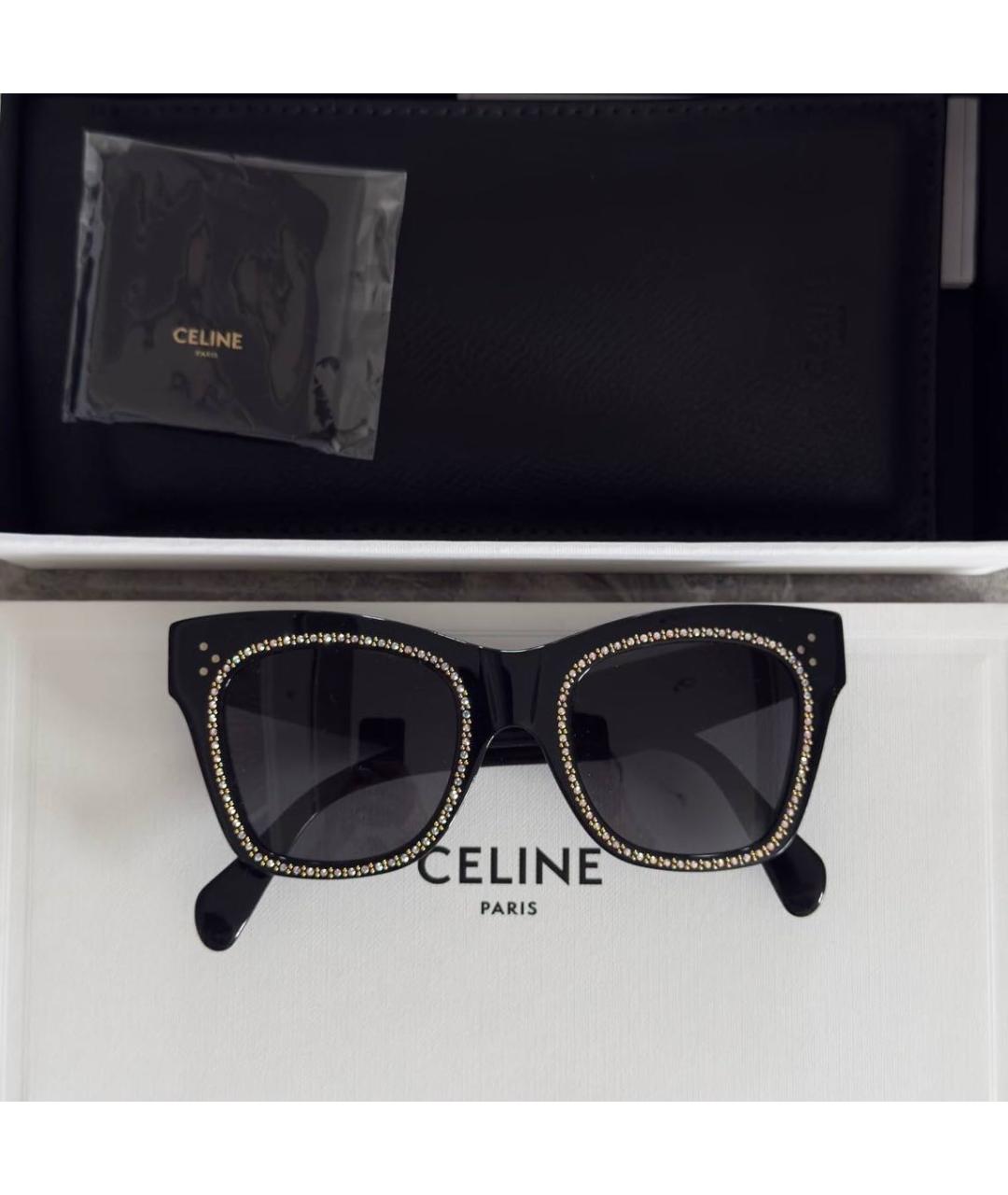 CELINE Черные пластиковые солнцезащитные очки, фото 7
