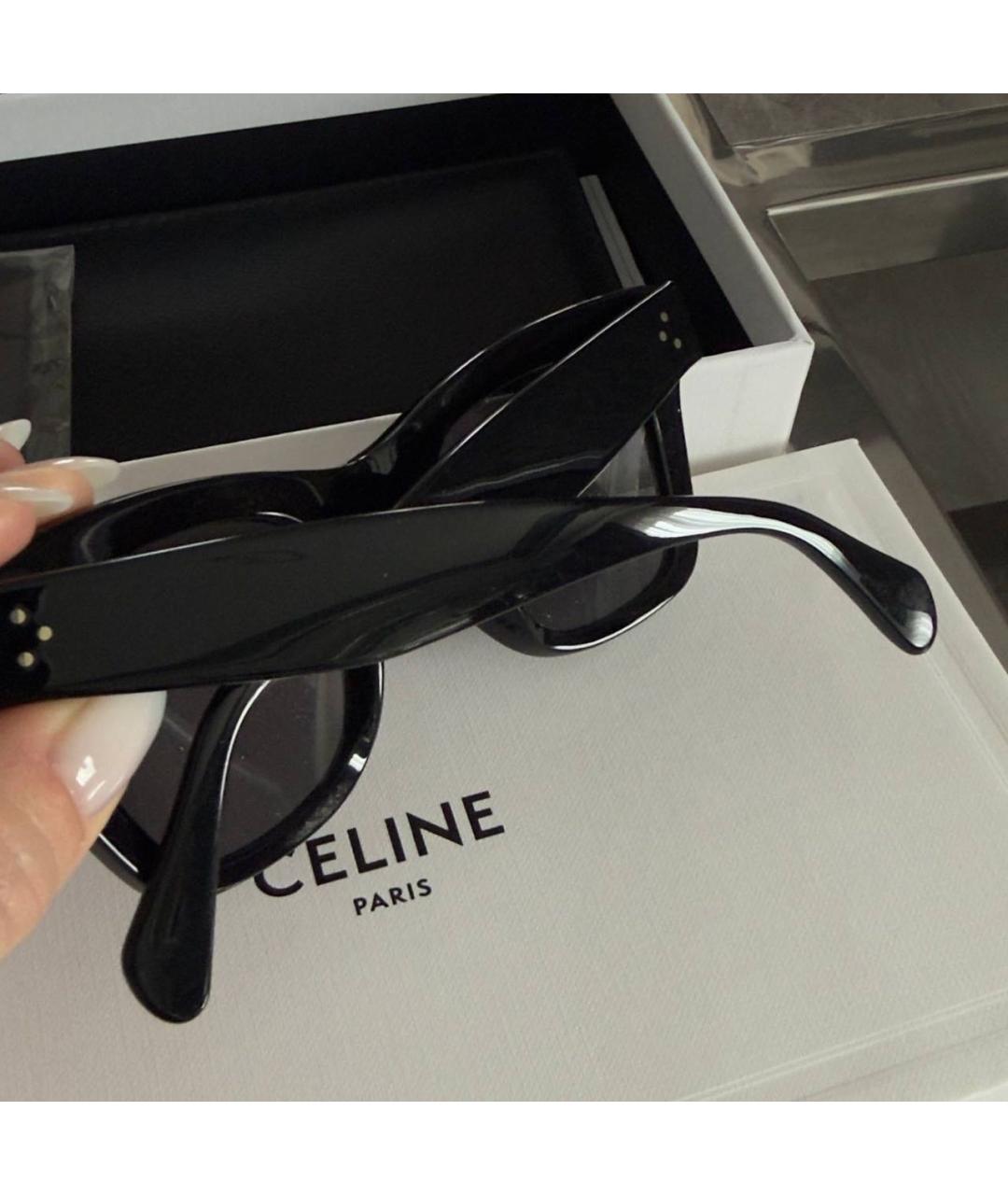 CELINE Черные пластиковые солнцезащитные очки, фото 4