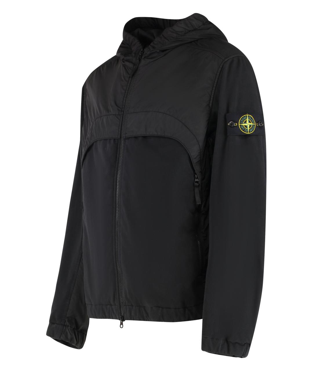 STONE ISLAND Черная полиамидовая куртка, фото 3