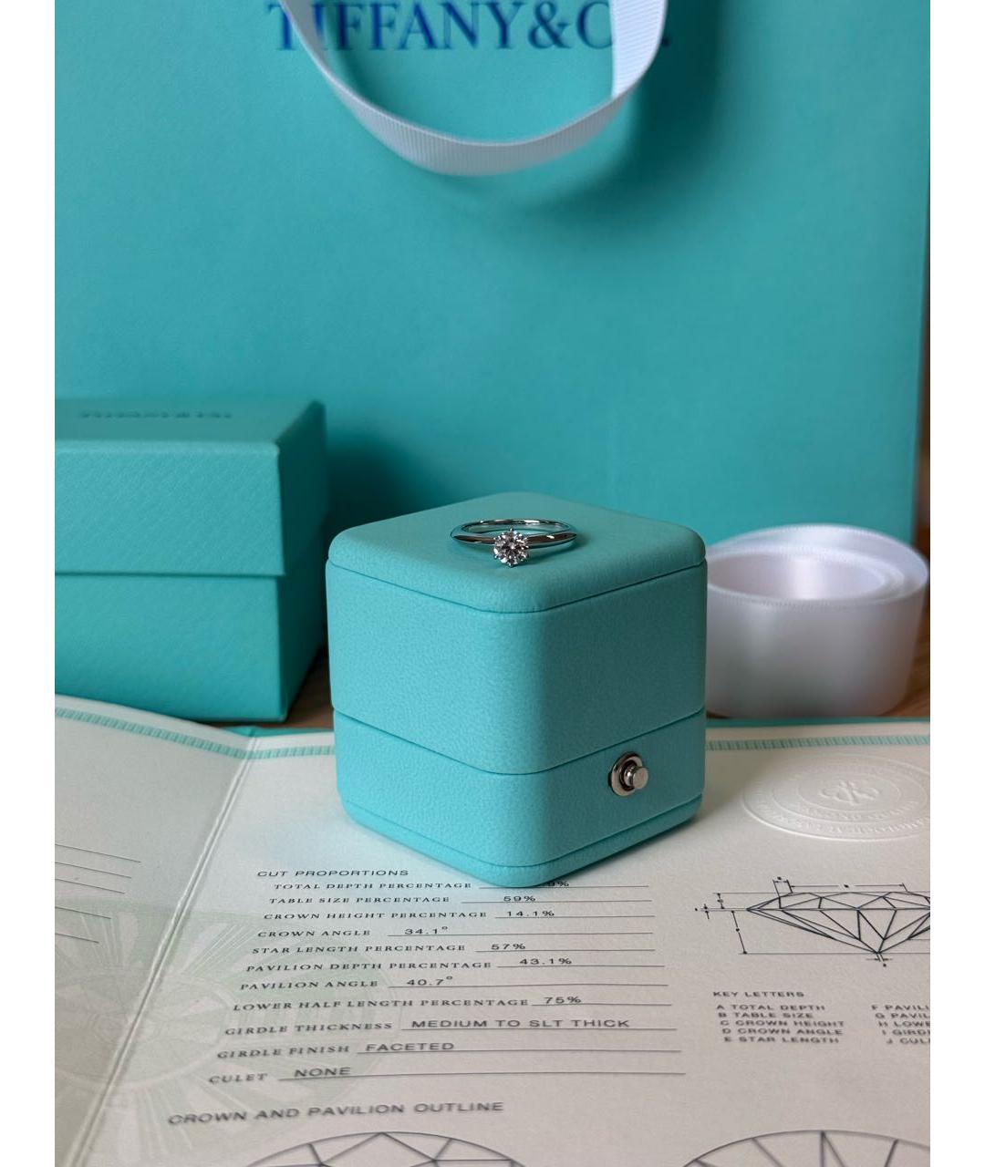 TIFFANY&CO Белое платиновое кольцо, фото 4
