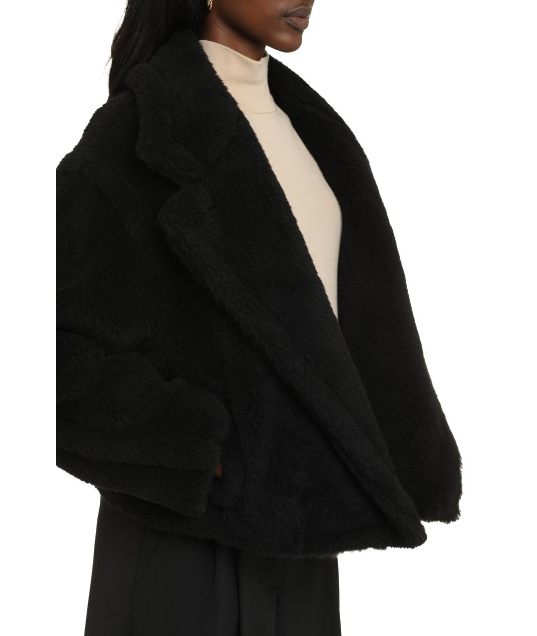 MAX MARA Черная шерстяная дубленка, фото 5