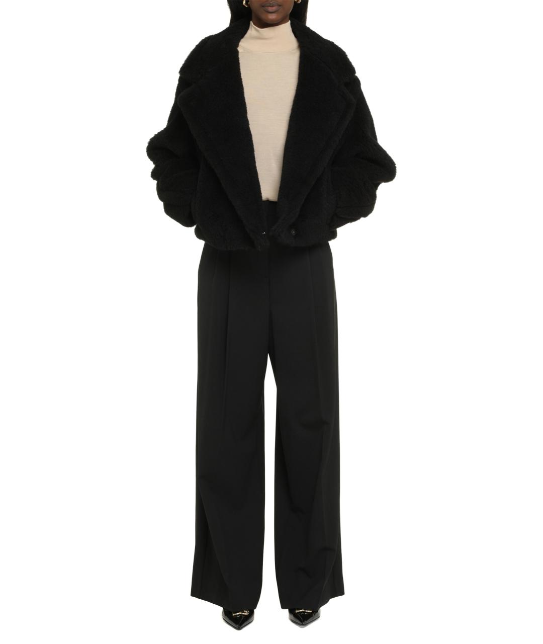 MAX MARA Черная шерстяная дубленка, фото 3