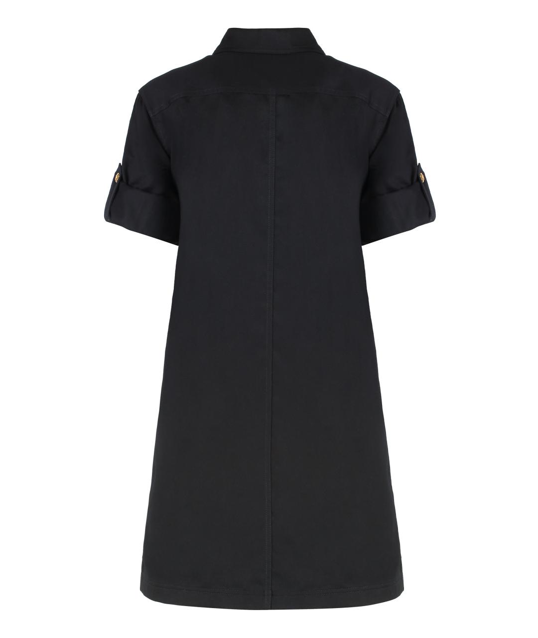 CELINE Черное хлопковое повседневное платье, фото 2