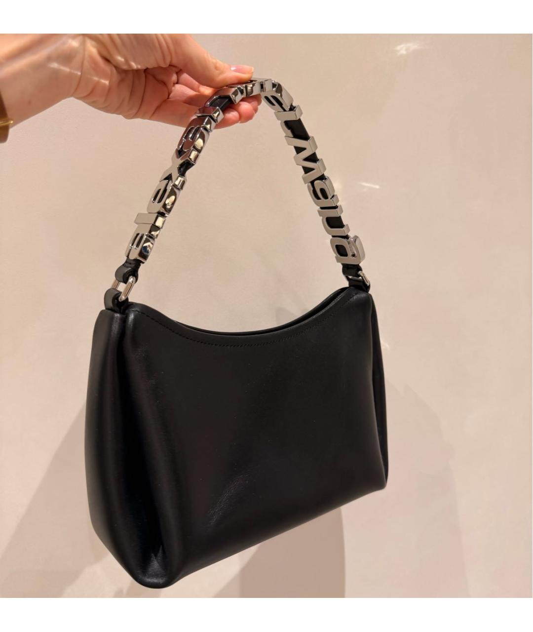 ALEXANDER WANG Черная кожаная сумка с короткими ручками, фото 2