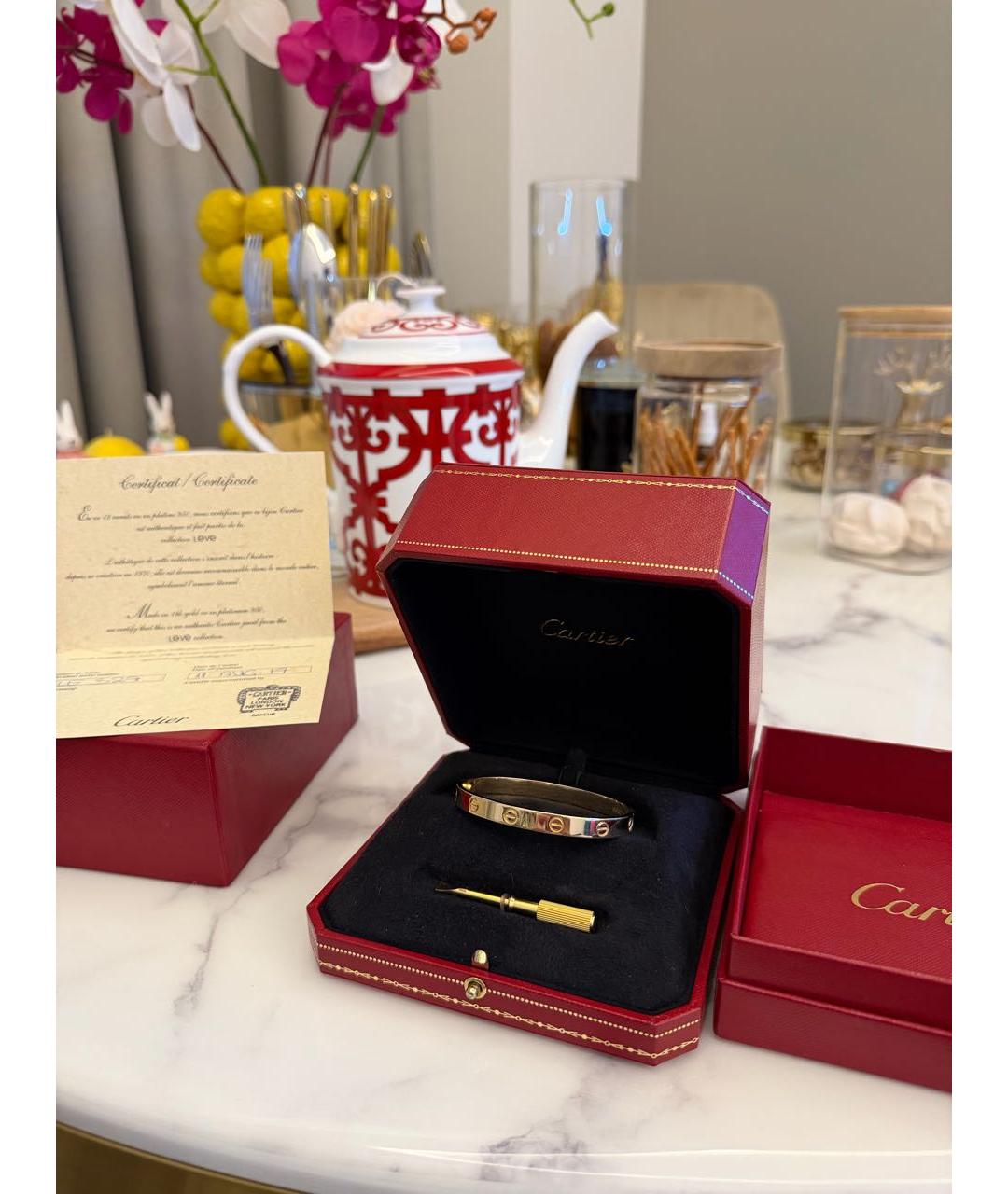 CARTIER Золотой браслет из желтого золота, фото 2