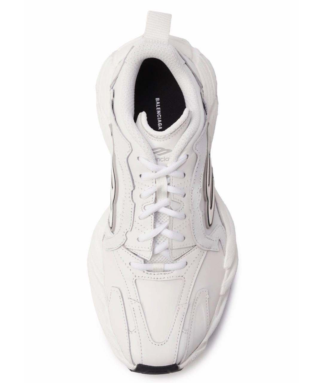 BALENCIAGA Белые кожаные кроссовки, фото 4