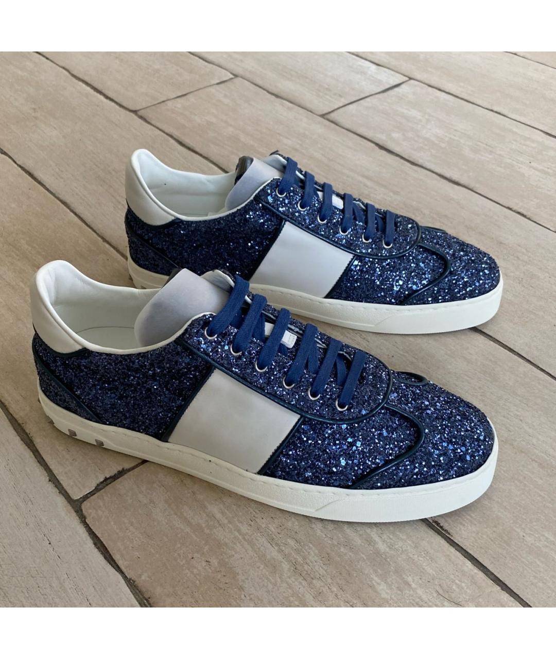 VALENTINO Синие кожаные кеды, фото 6