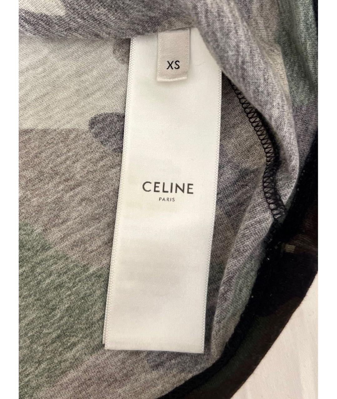CELINE Хаки хлопковая футболка, фото 2