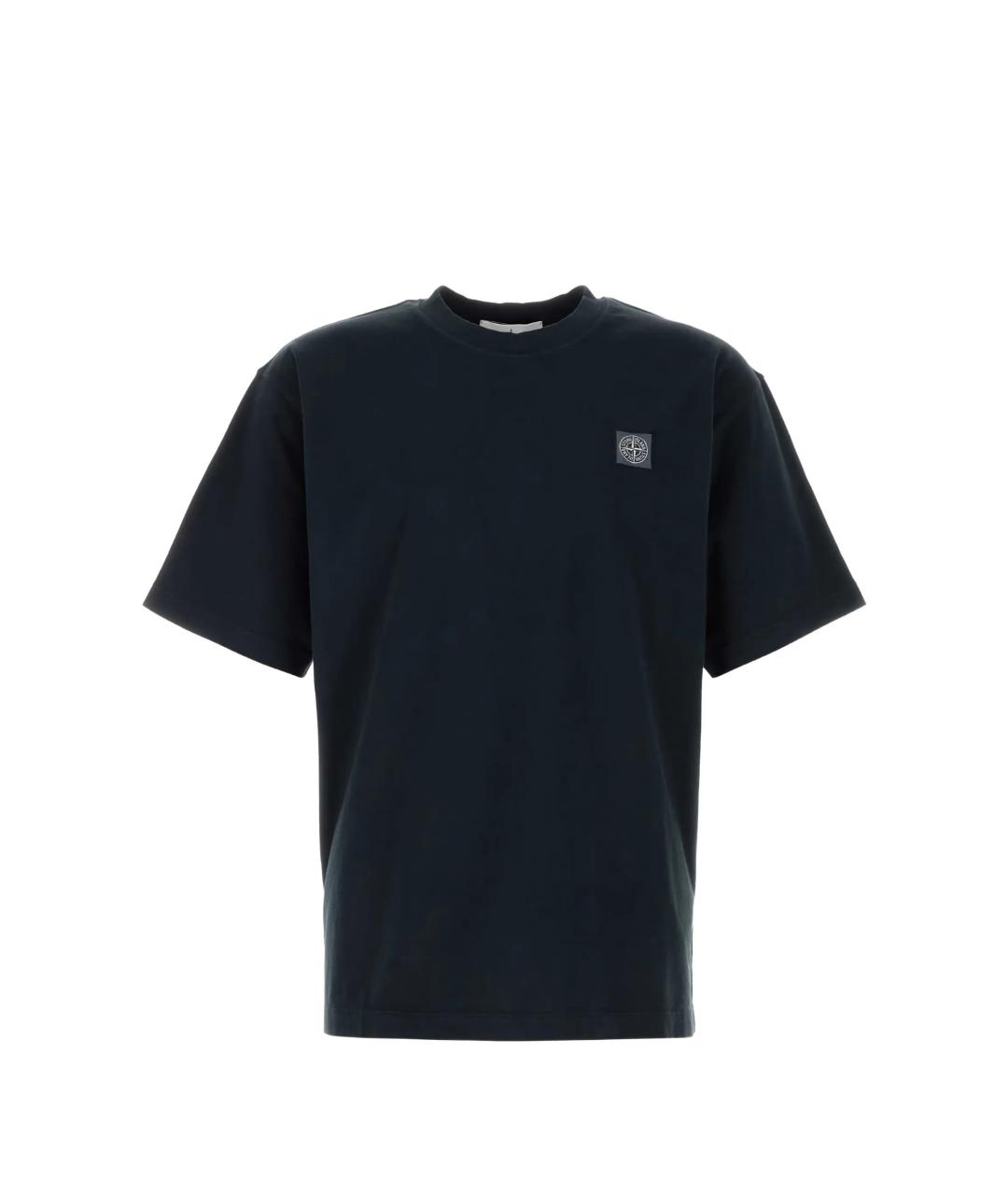 STONE ISLAND Синяя хлопковая футболка, фото 1
