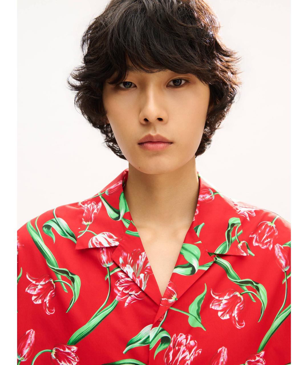 KENZO Красная хлопковая кэжуал рубашка, фото 5