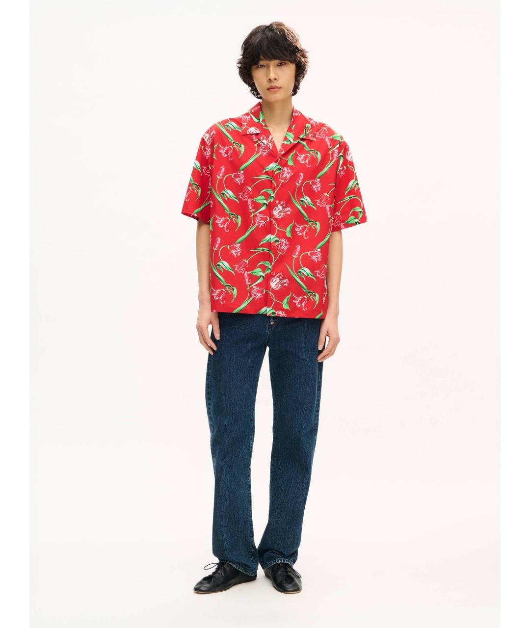 KENZO Красная хлопковая кэжуал рубашка, фото 4