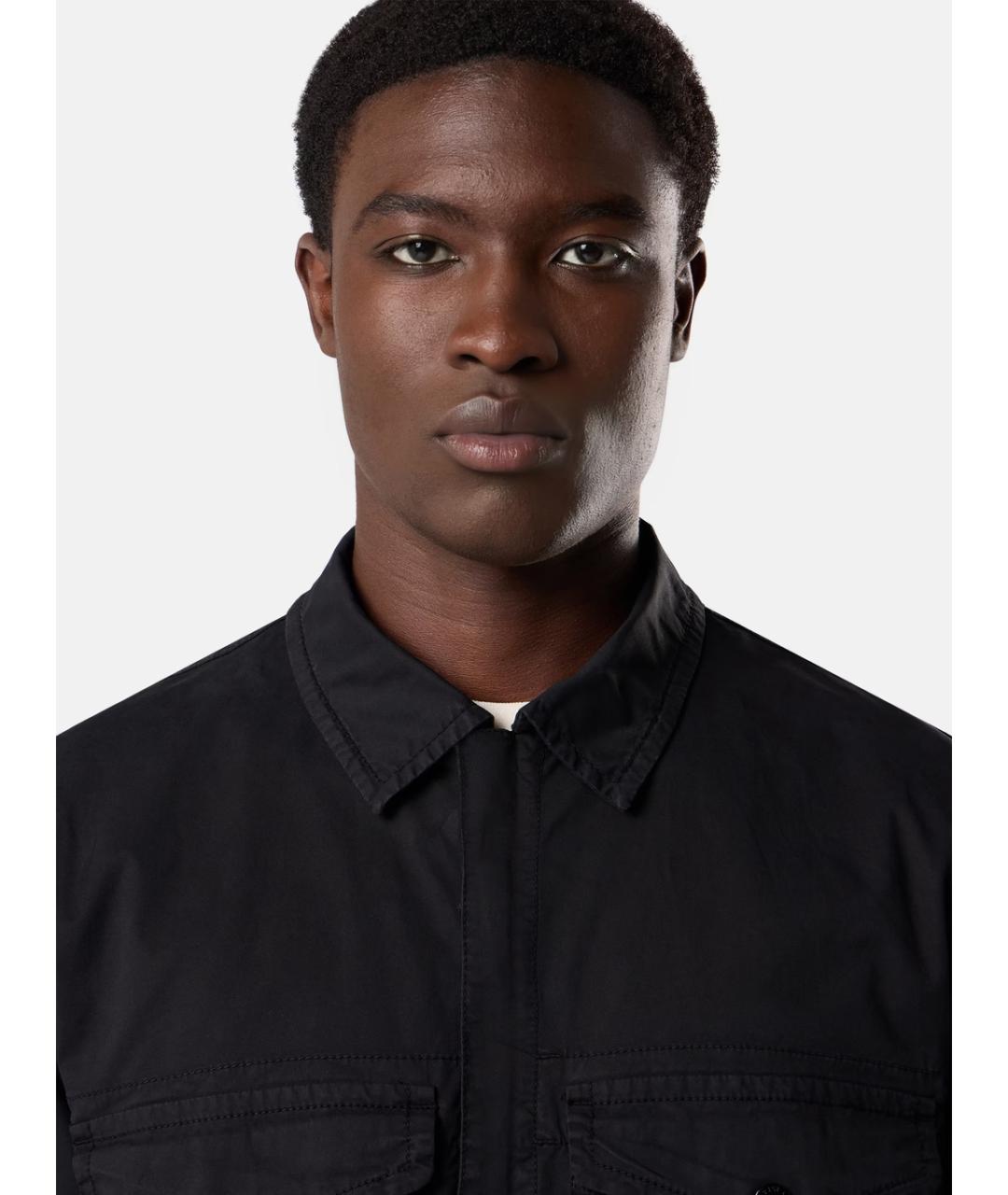 STONE ISLAND Черная хлопковая куртка, фото 5