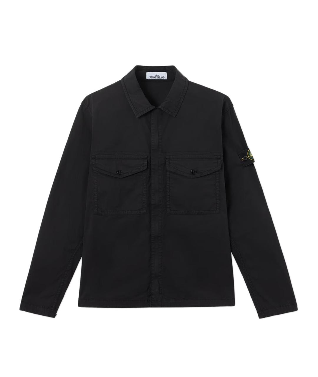 STONE ISLAND Черная хлопковая куртка, фото 1