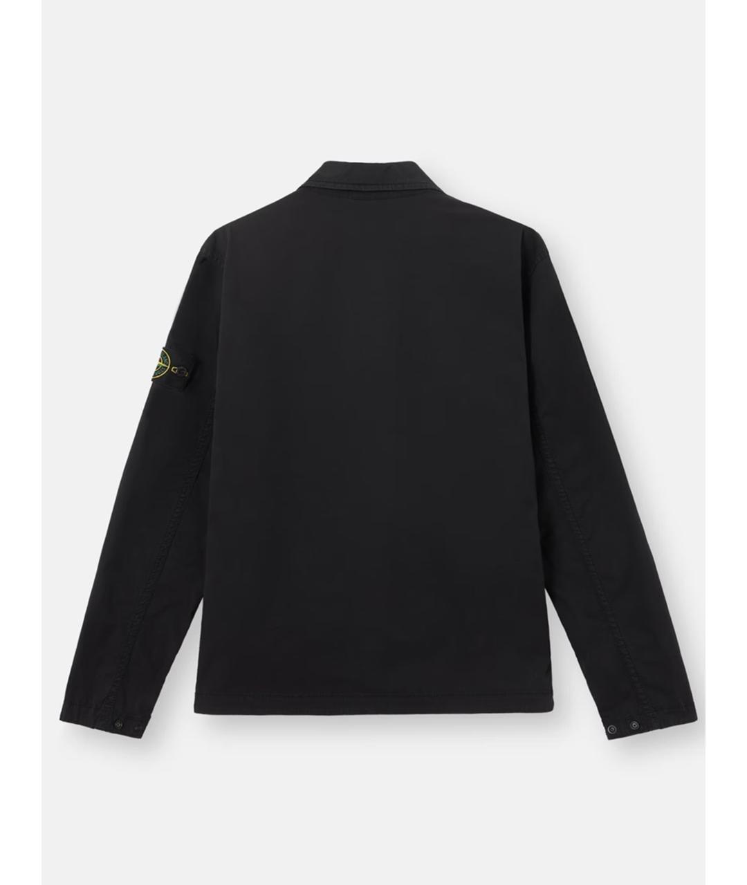 STONE ISLAND Черная хлопковая куртка, фото 3