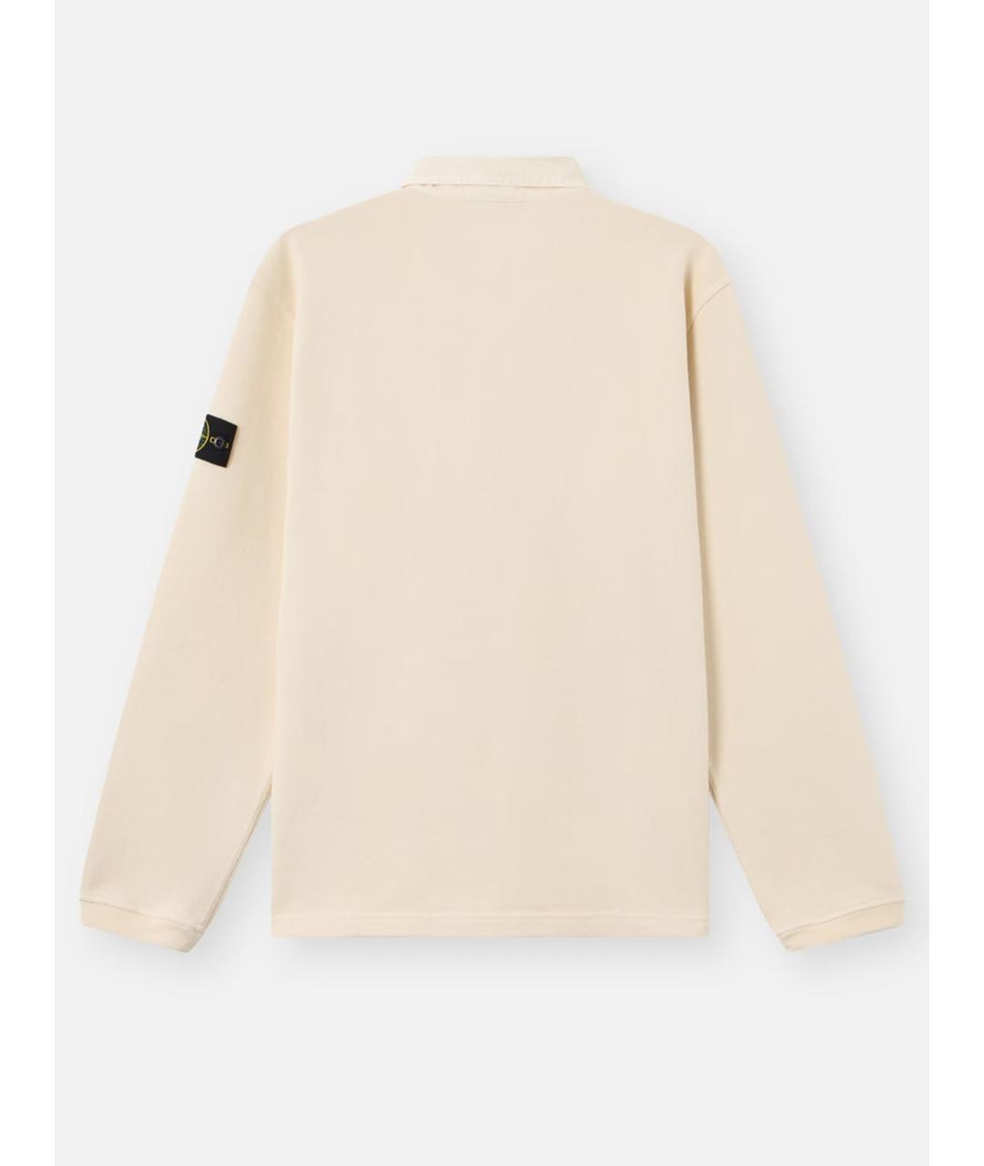 STONE ISLAND Белый хлопковый джемпер / свитер, фото 6