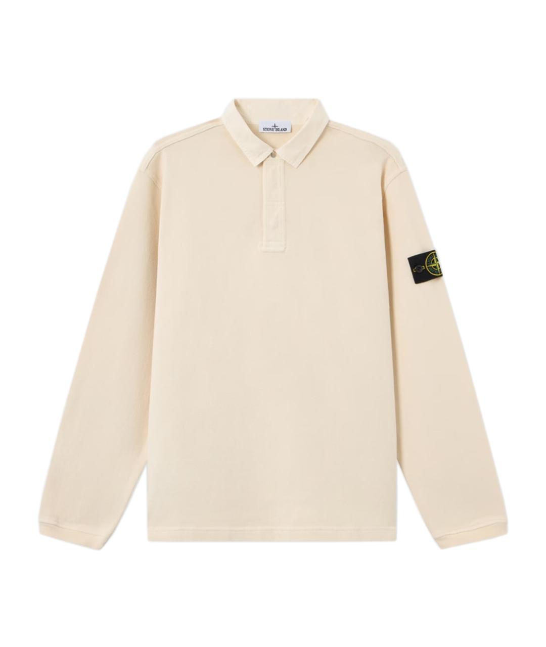 STONE ISLAND Белый хлопковый джемпер / свитер, фото 1