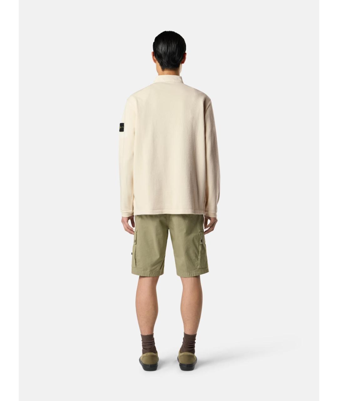 STONE ISLAND Белый хлопковый джемпер / свитер, фото 5
