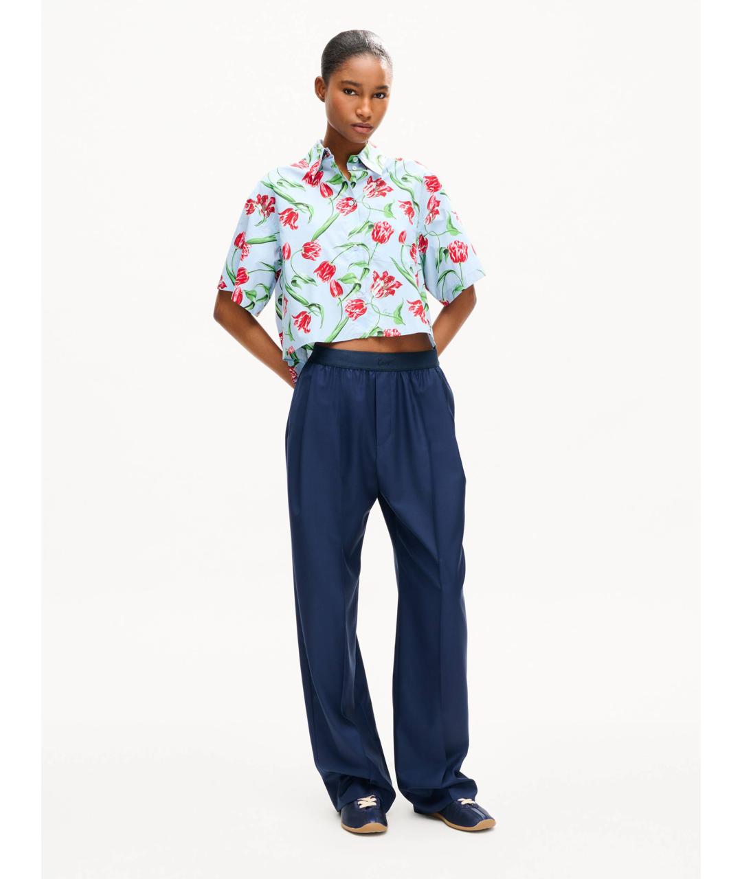 KENZO Голубая хлопковая рубашка, фото 4