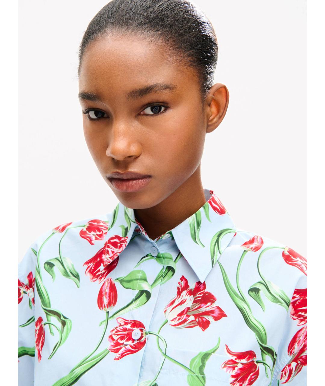 KENZO Голубая хлопковая рубашка, фото 6