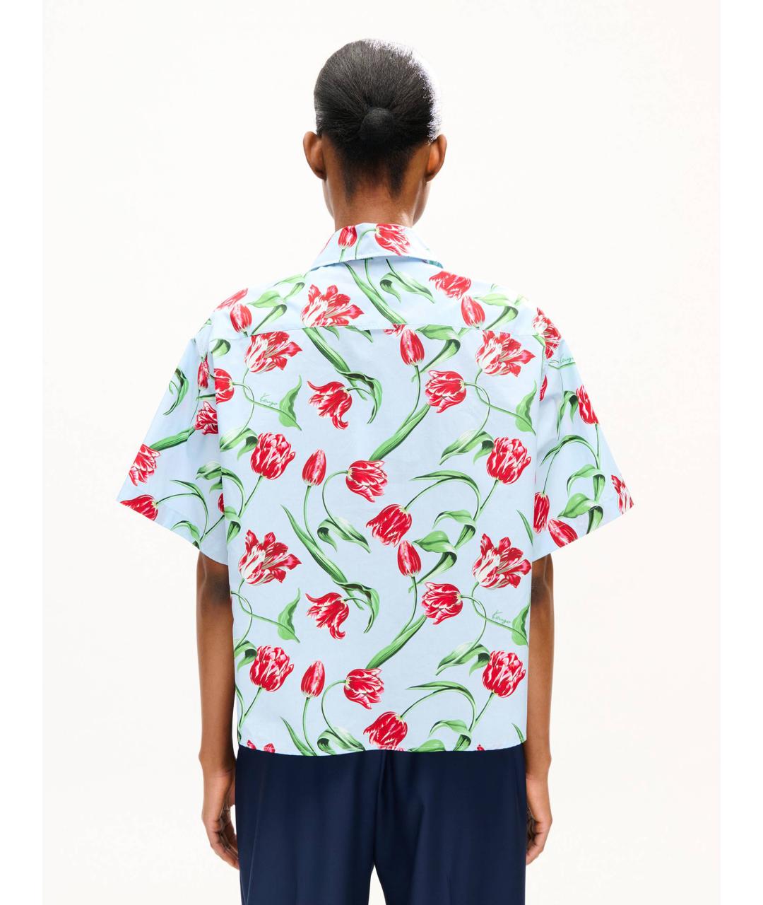 KENZO Голубая хлопковая рубашка, фото 3