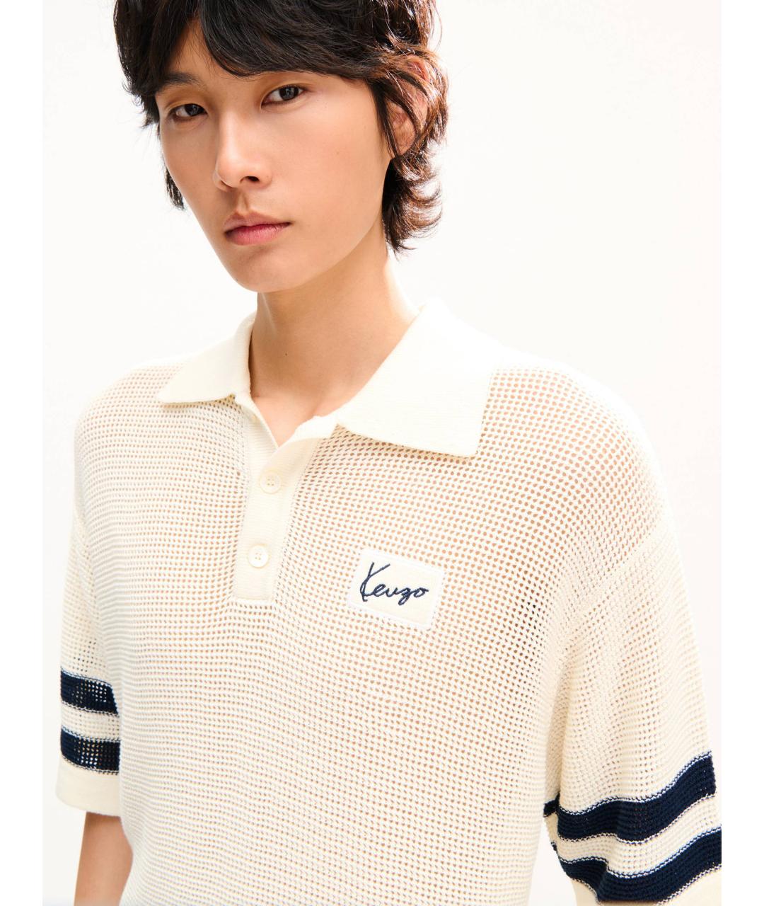KENZO Белая хлопковая футболка, фото 5