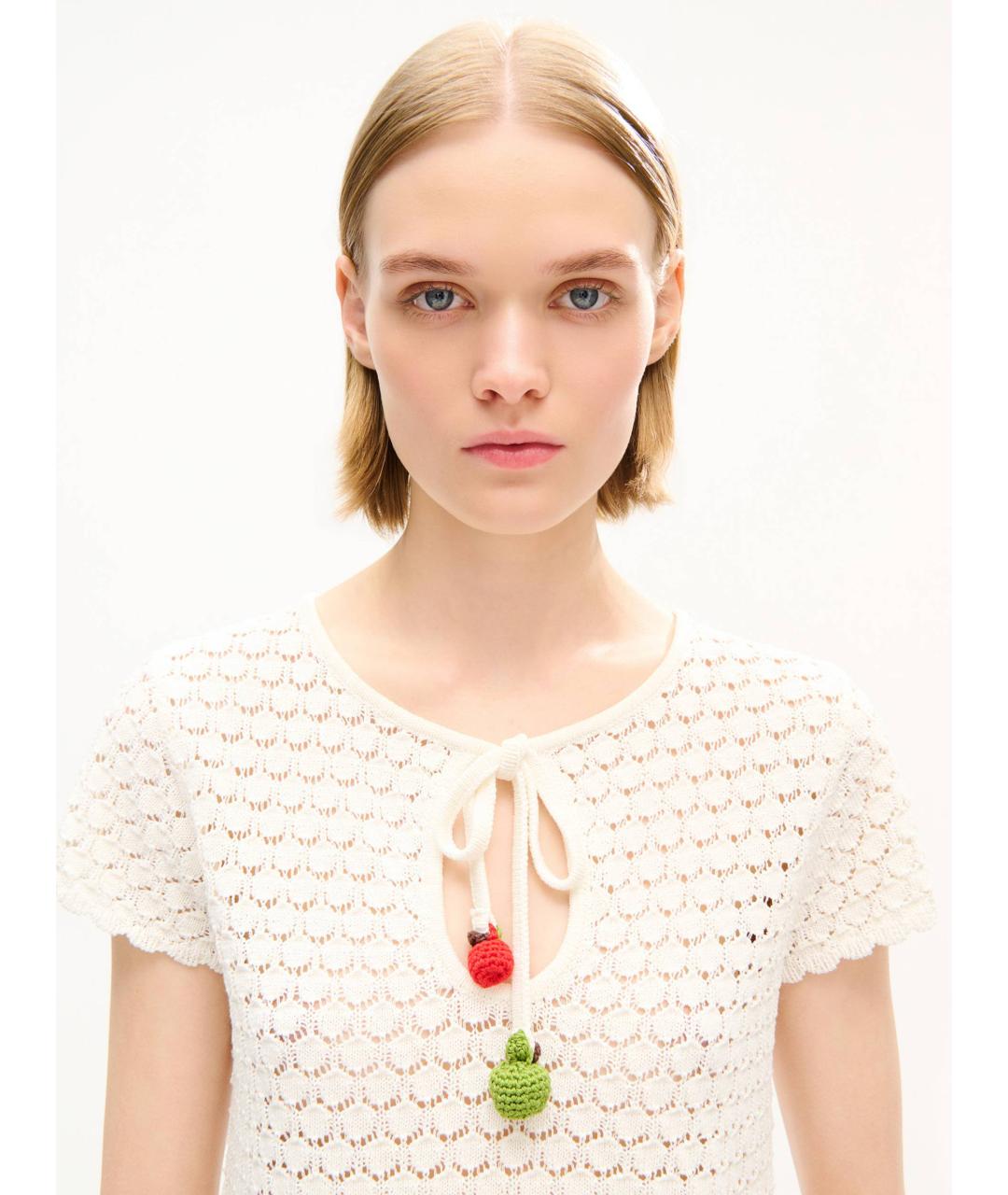 KENZO Белая хлопковая блузы, фото 5