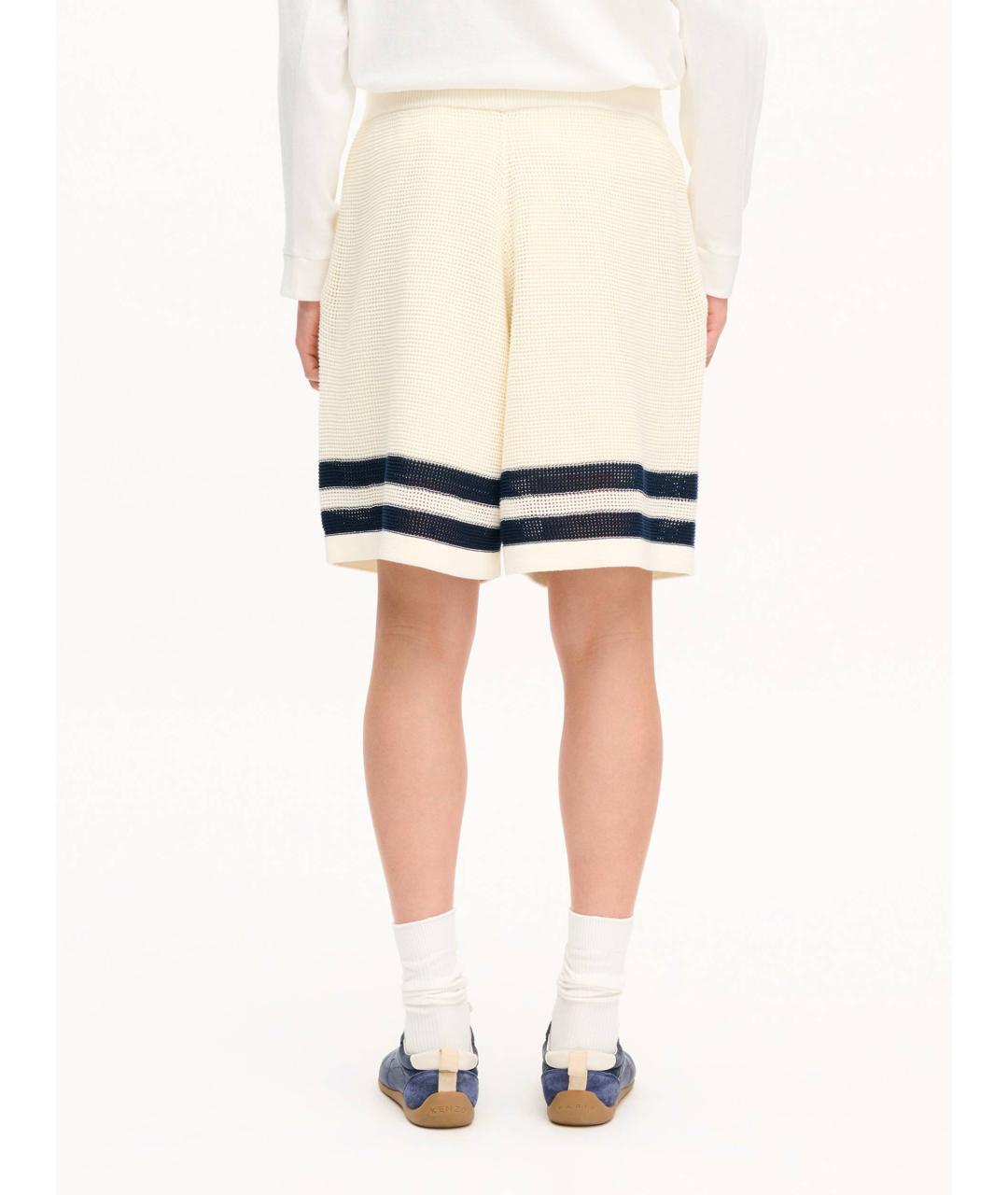 KENZO Белые хлопковые шорты, фото 5