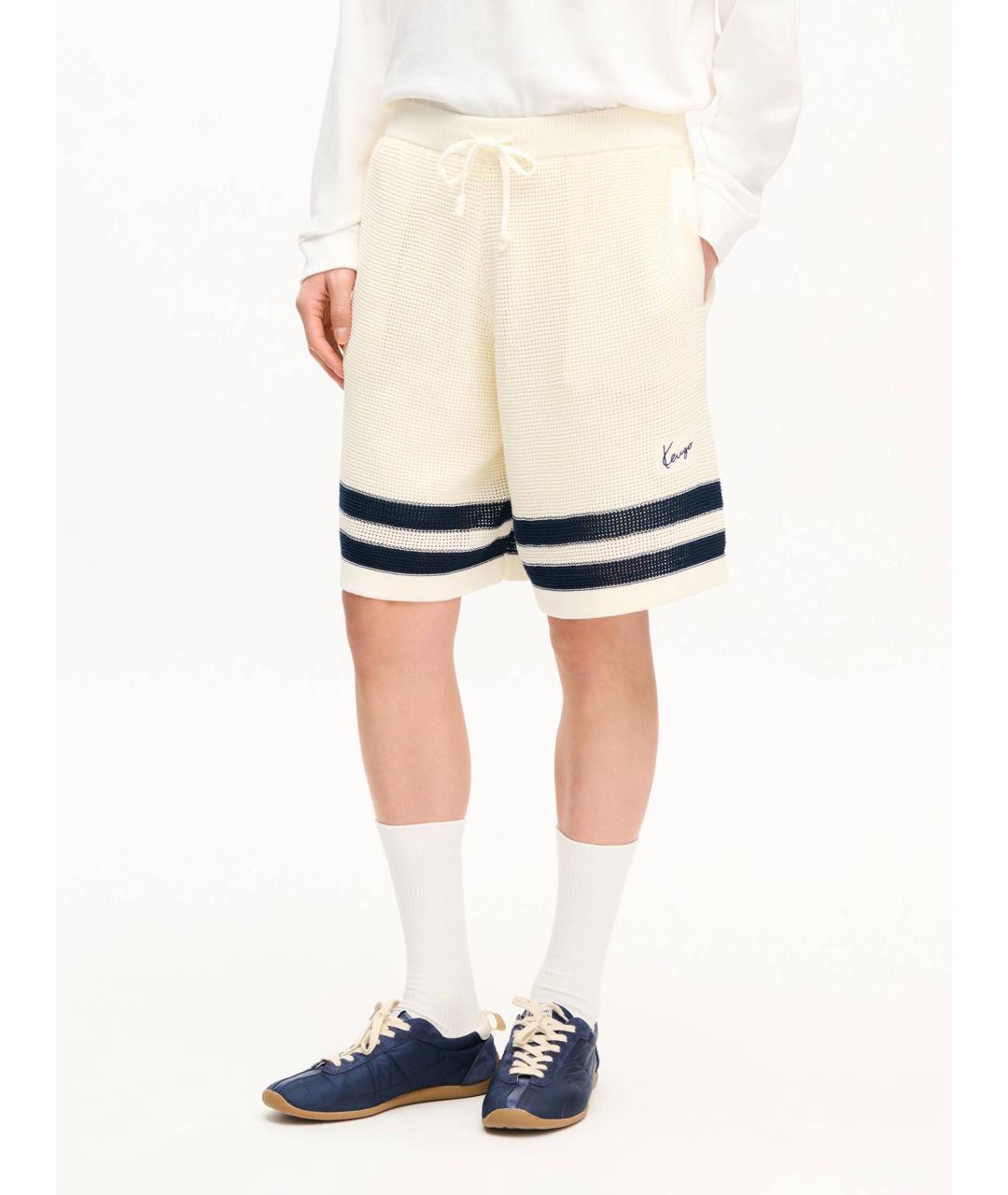 KENZO Белые хлопковые шорты, фото 4