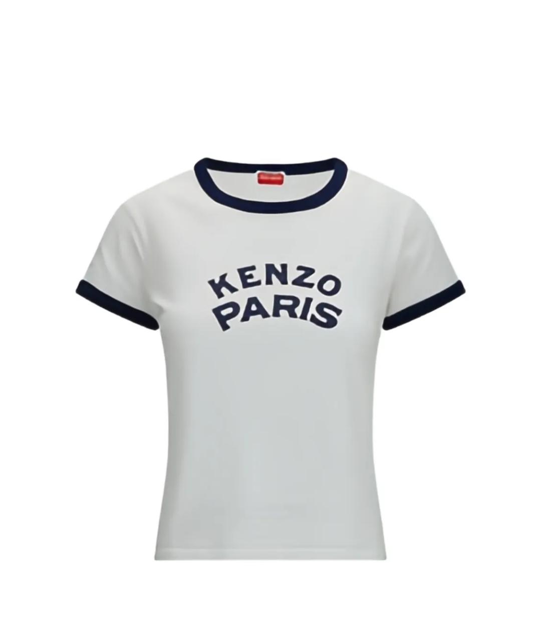 KENZO Белая хлопковая футболка, фото 1