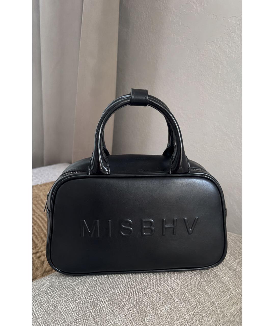 MISBHV Черная кожаная сумка тоут, фото 5
