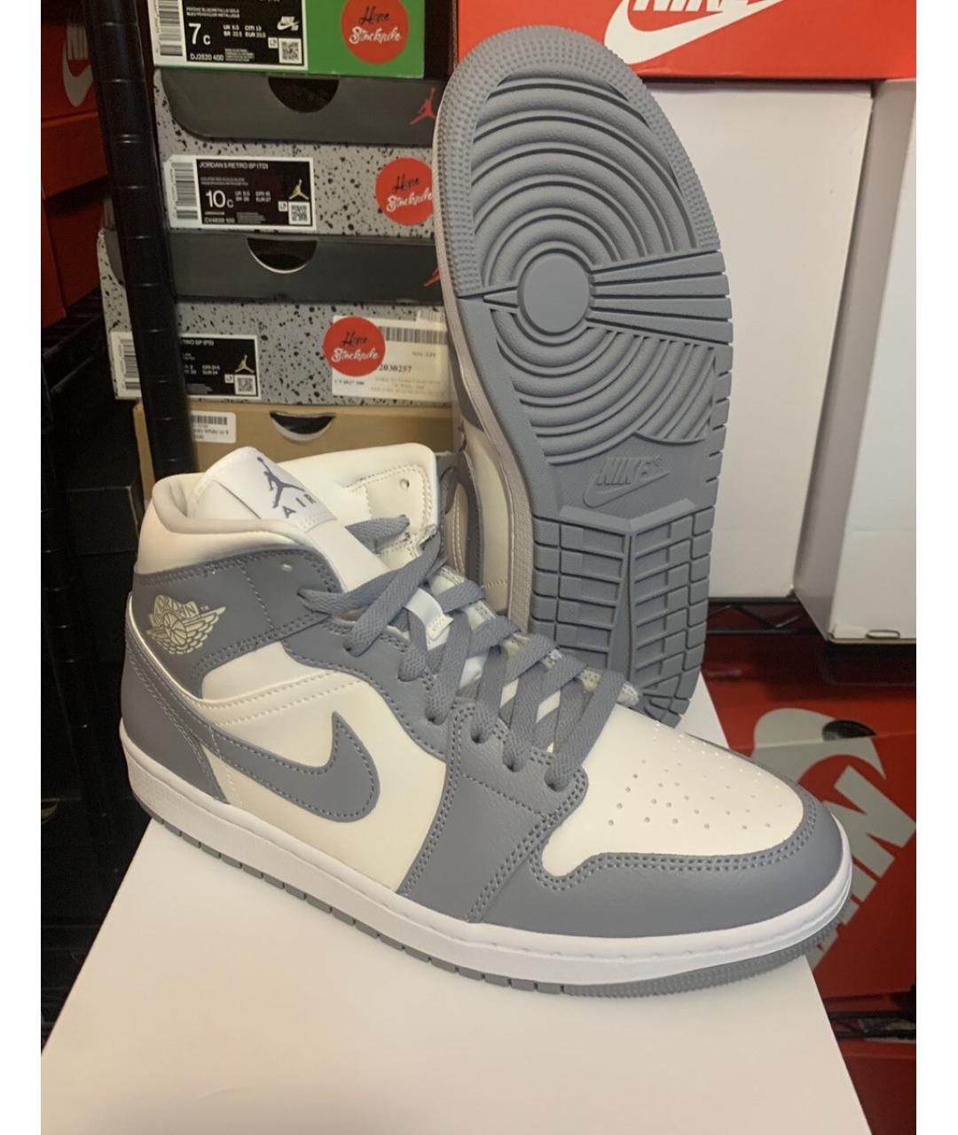 NIKE Серые кожаные кроссовки, фото 4