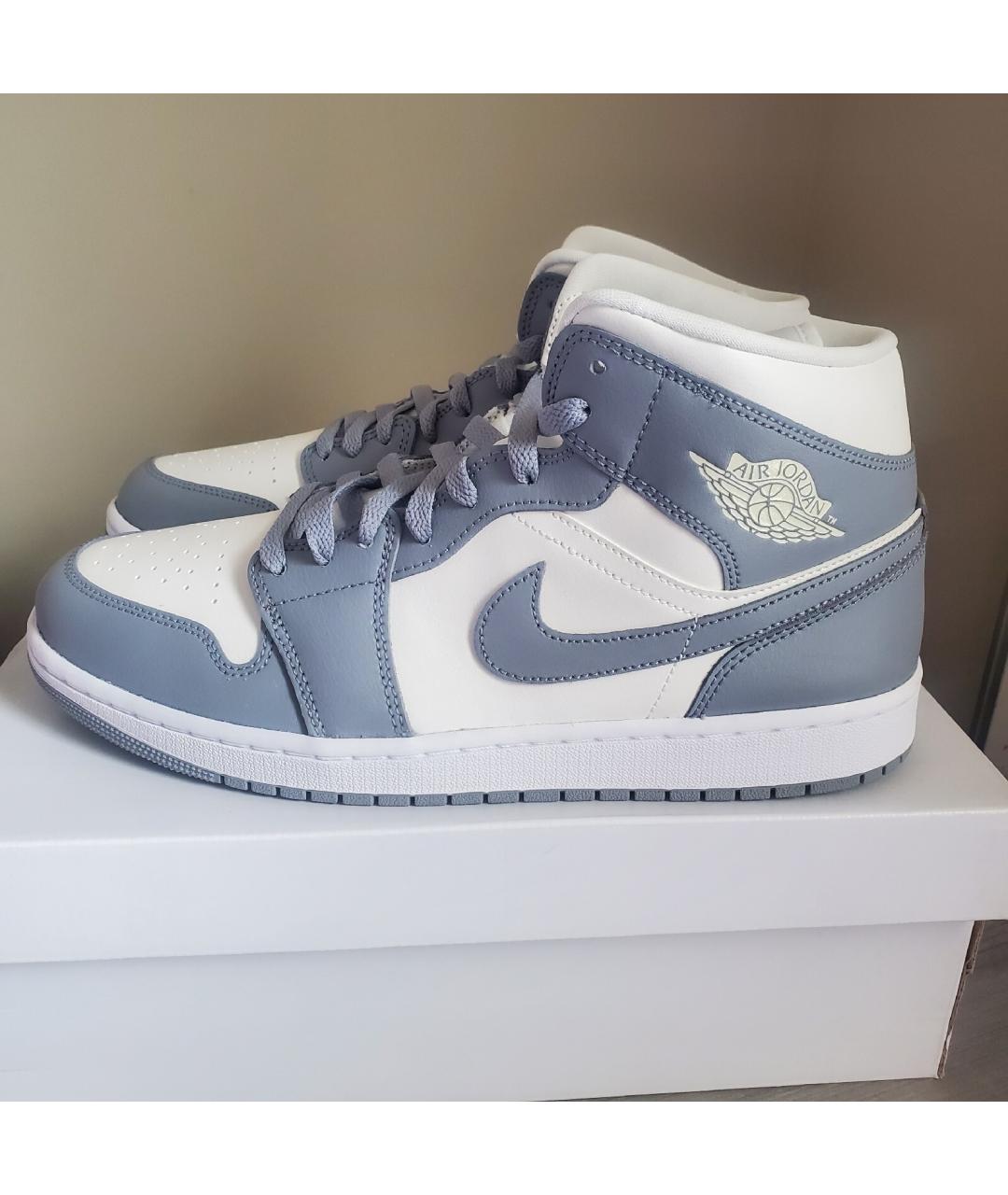 NIKE Серые кожаные кроссовки, фото 2