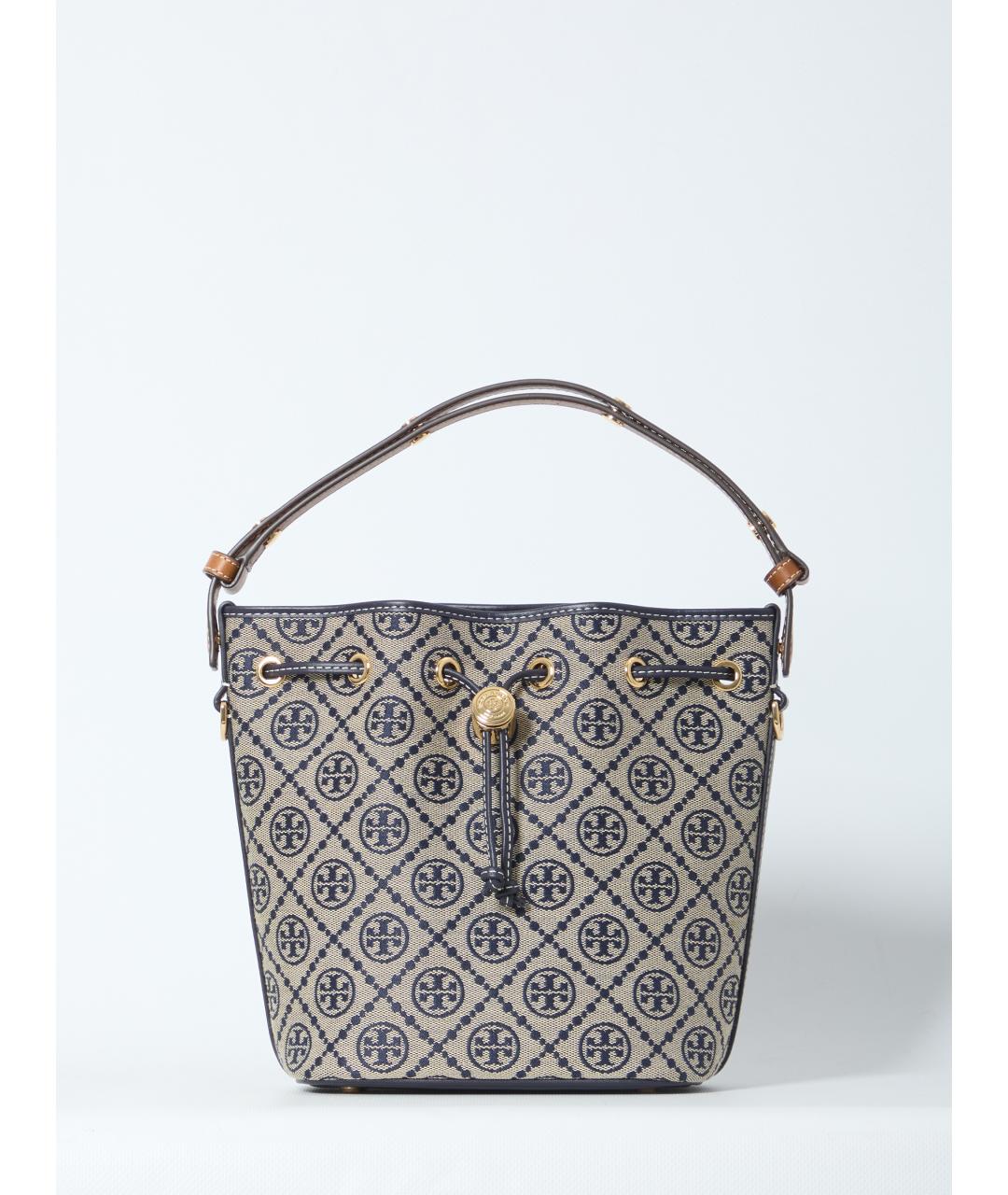 TORY BURCH Синяя хлопковая сумка через плечо, фото 2
