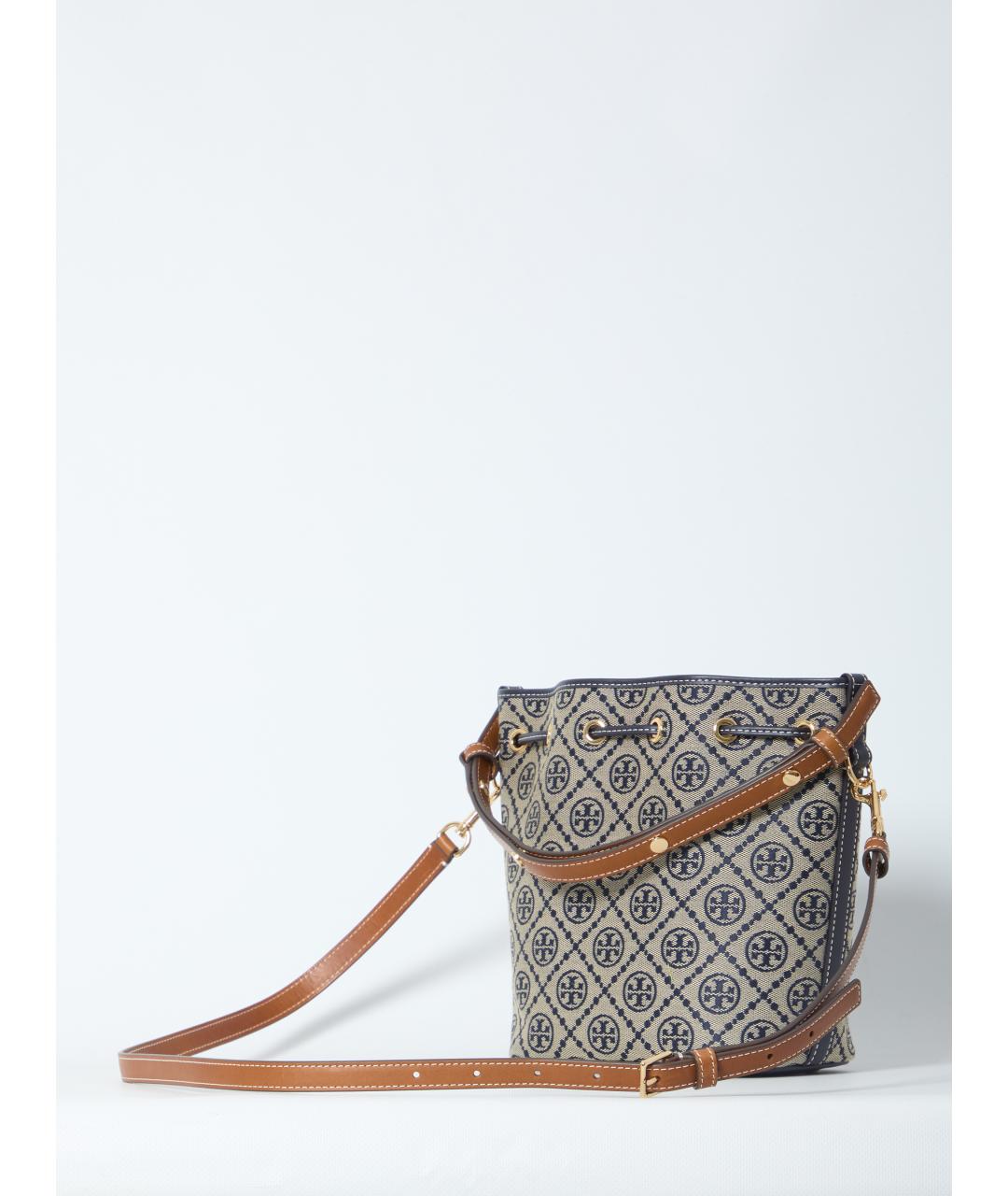 TORY BURCH Синяя хлопковая сумка через плечо, фото 3