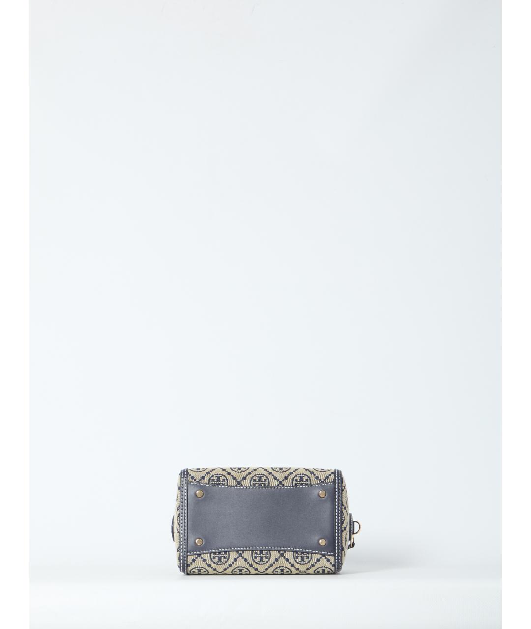 TORY BURCH Синяя хлопковая сумка через плечо, фото 4