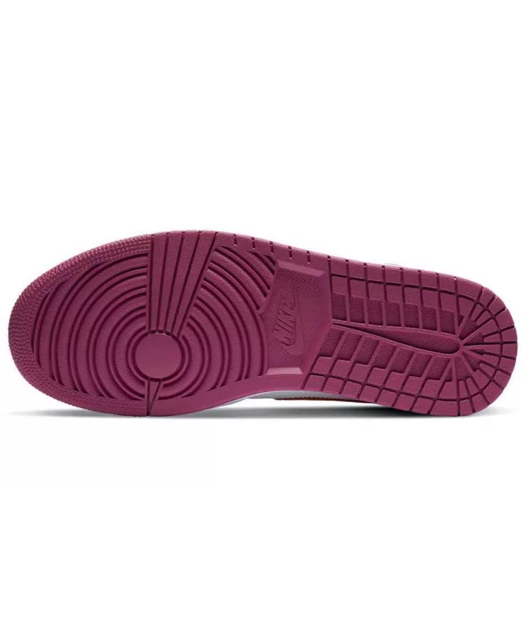 NIKE Фиолетовые кожаные высокие кроссовки / кеды, фото 4