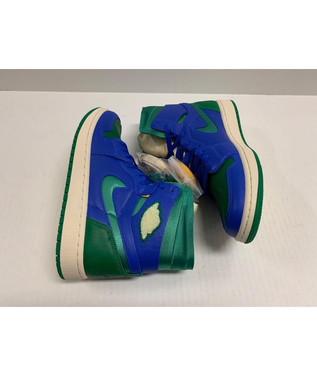 NIKE Синие кожаные кроссовки, фото 4