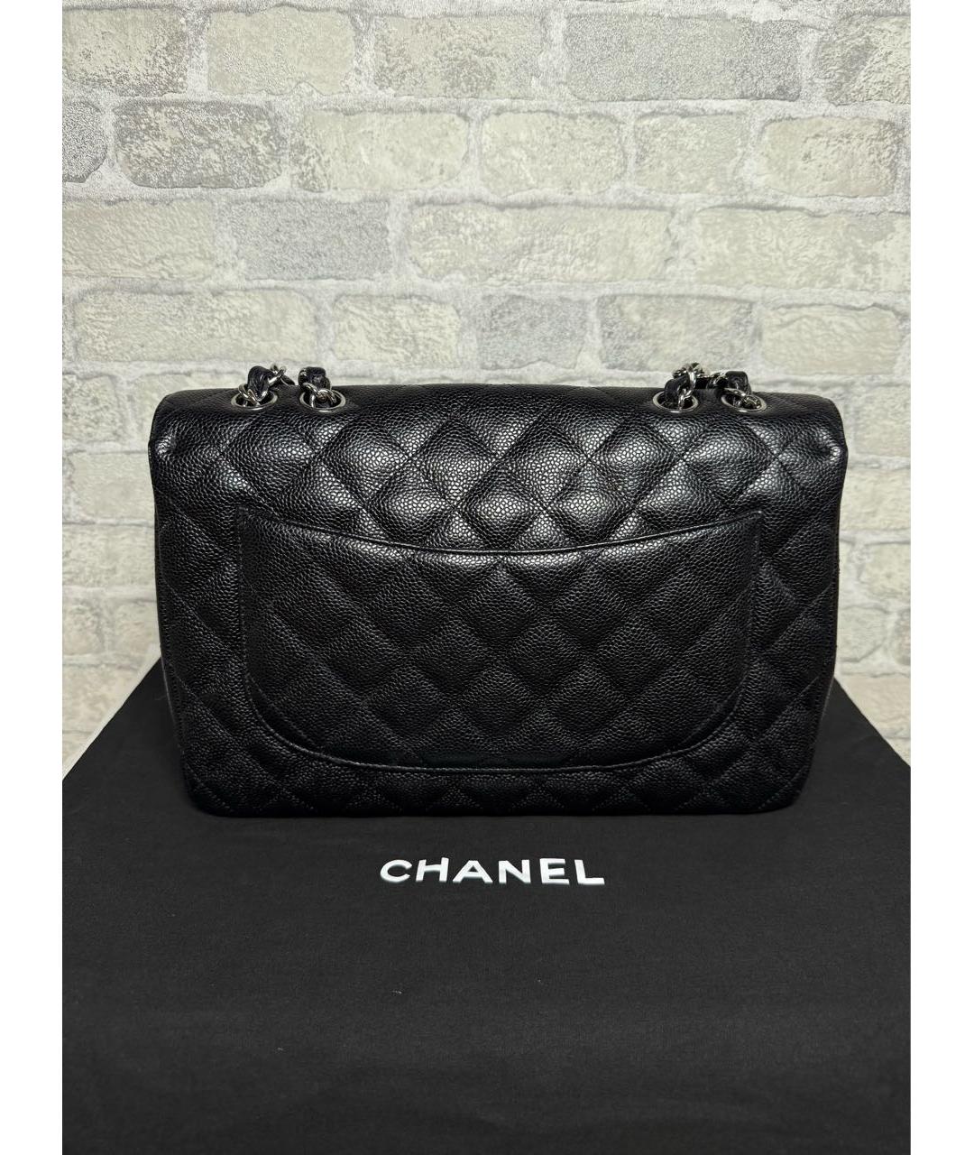 CHANEL Черная кожаная сумка через плечо, фото 4