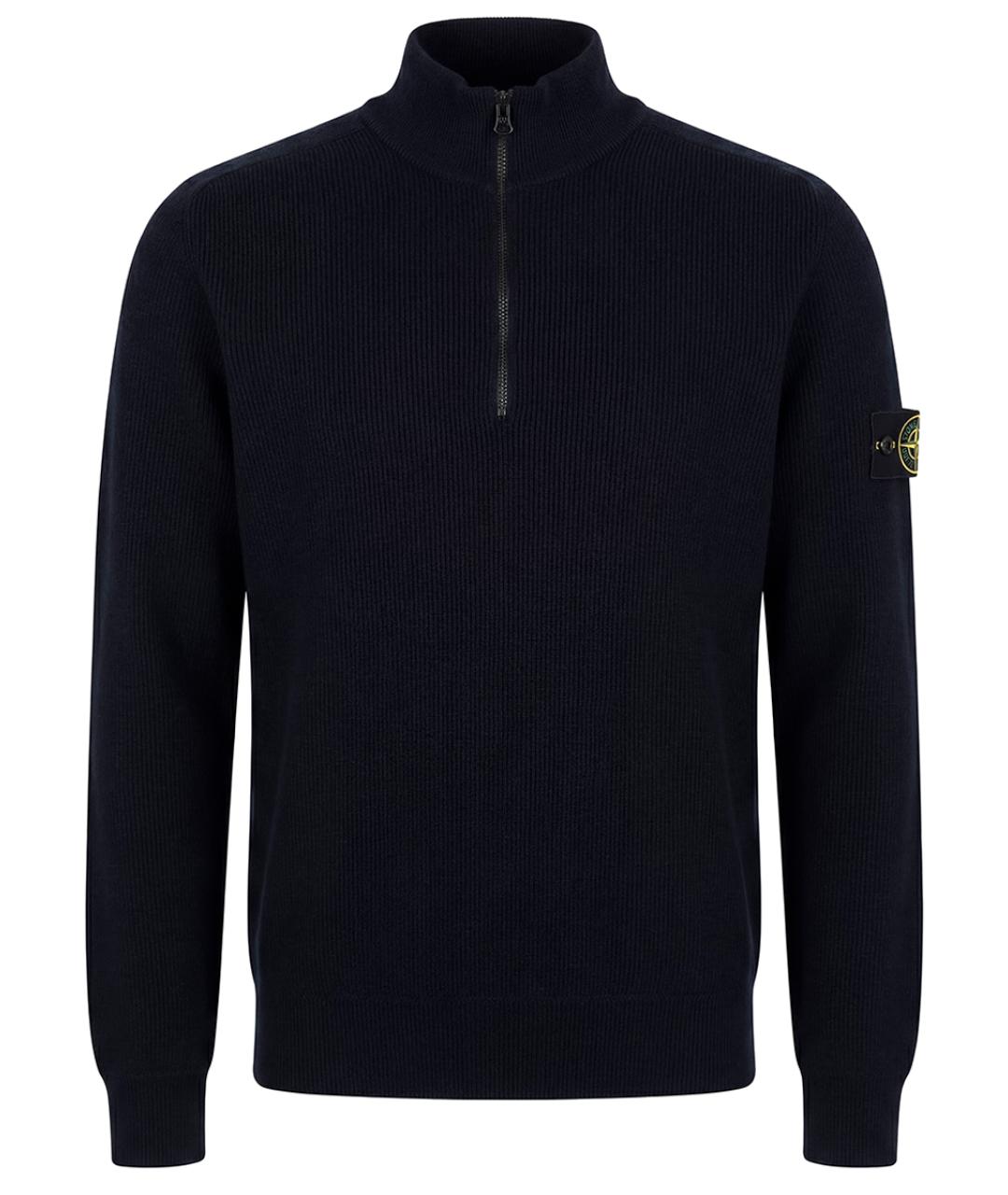 STONE ISLAND Синий хлопковый джемпер / свитер, фото 1