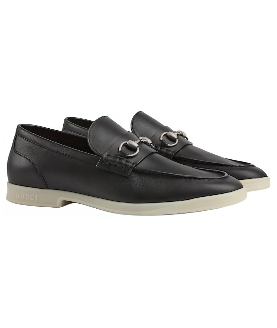 GUCCI Черные кожаные лоферы, фото 2