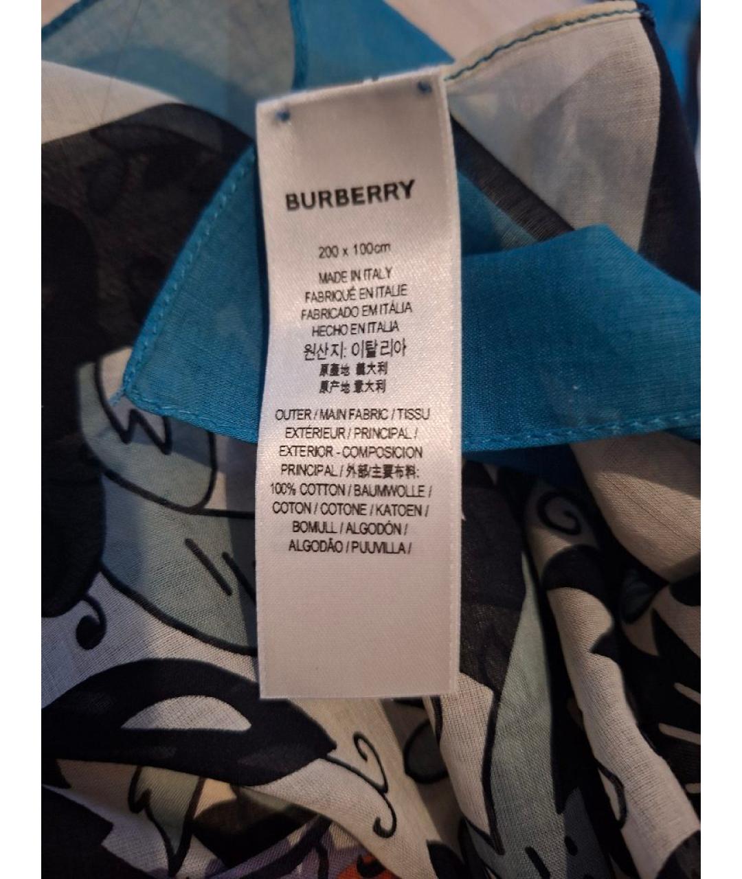 BURBERRY Мульти хлопковый платок, фото 4
