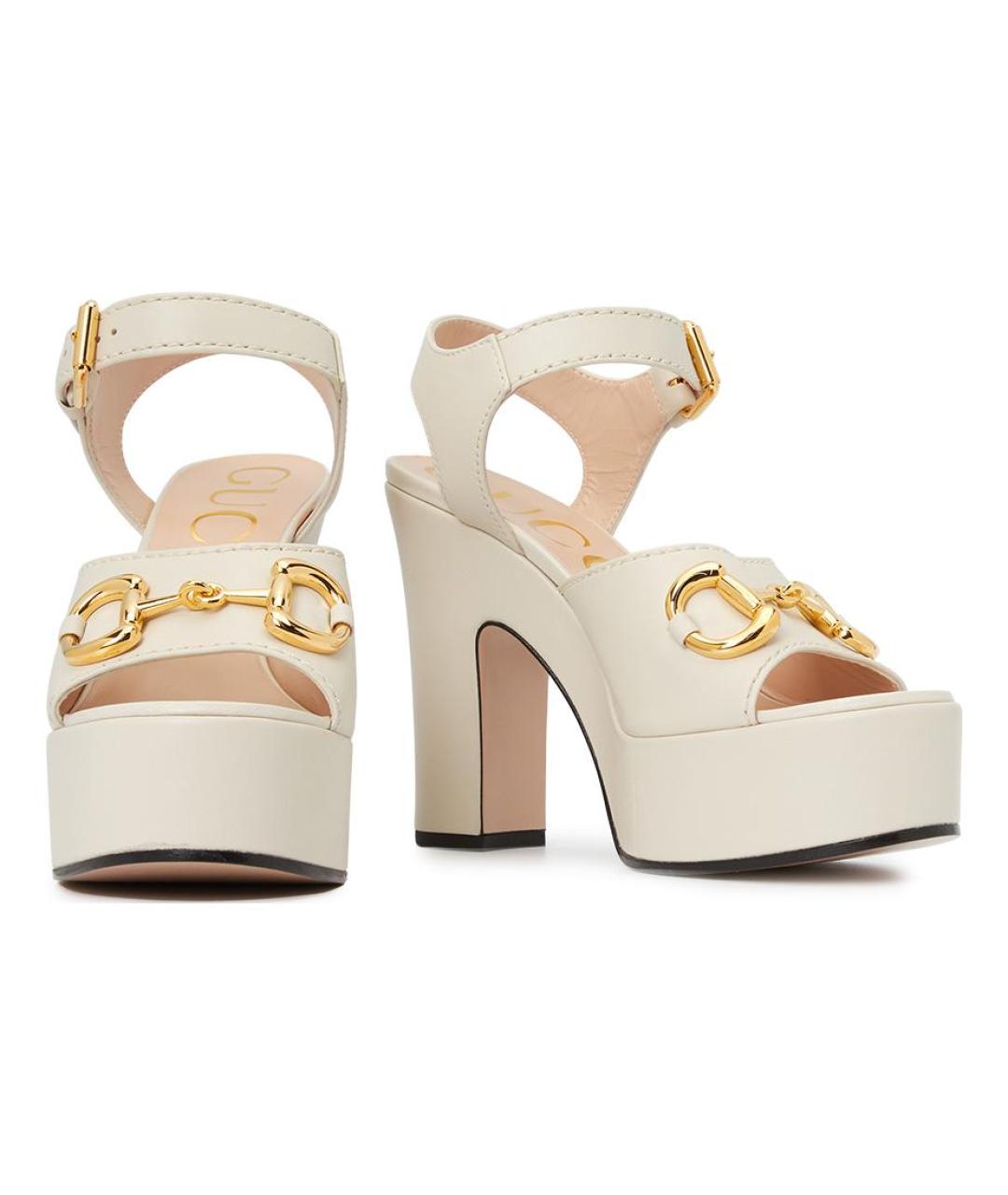 GUCCI Белые босоножки, фото 3