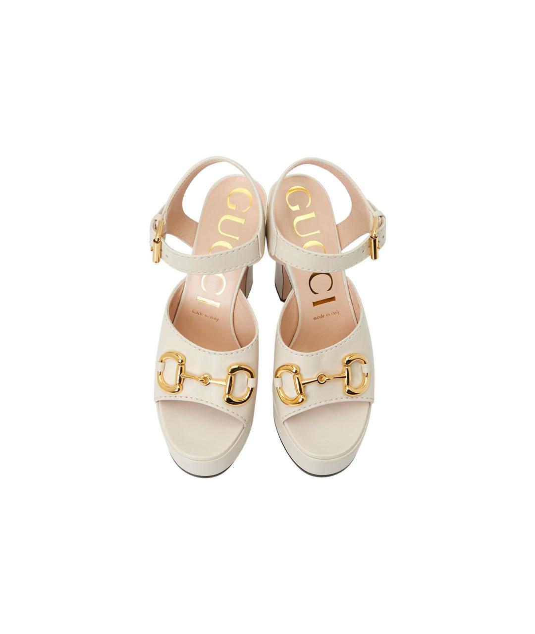 GUCCI Белые босоножки, фото 5