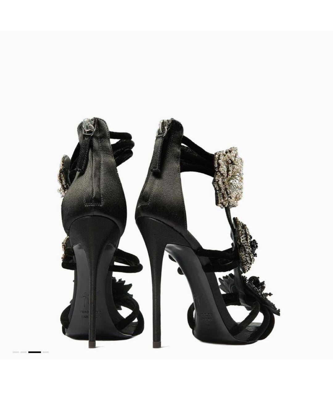 GIUSEPPE ZANOTTI DESIGN Черные замшевые босоножки, фото 3