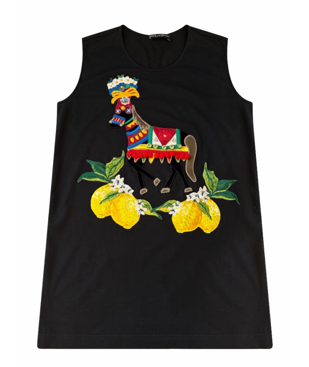 DOLCE&GABBANA Черная хлопковая майка, фото 1